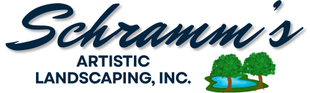 The logo for schramm 's artistic landscaping inc.