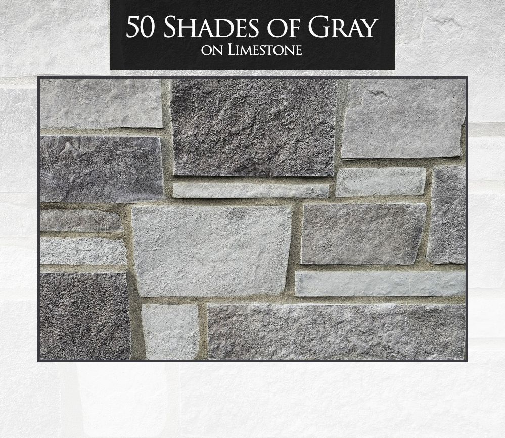 A picture of 50 shades of gray on limestone