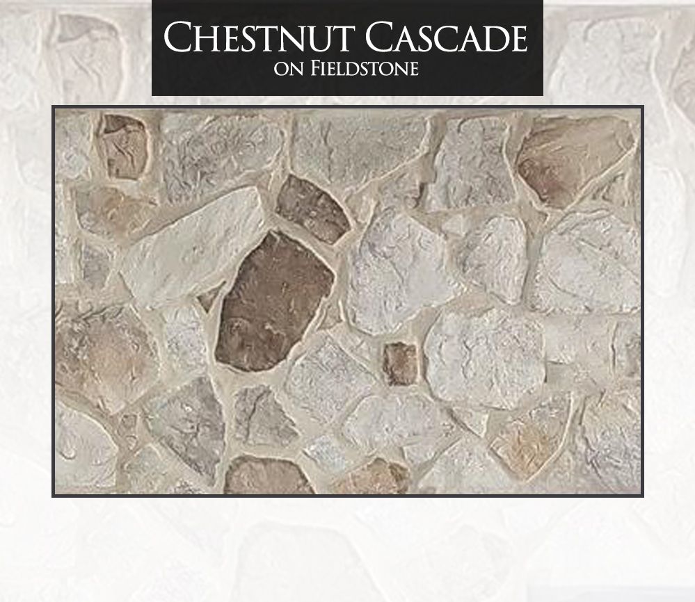 A picture of a chestnut cascade on fieldstone stone wall