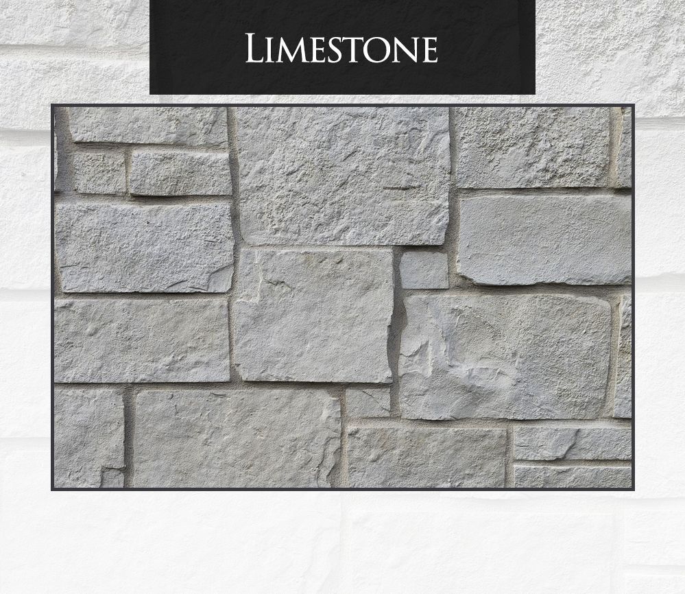 A picture of a limestone brick wall