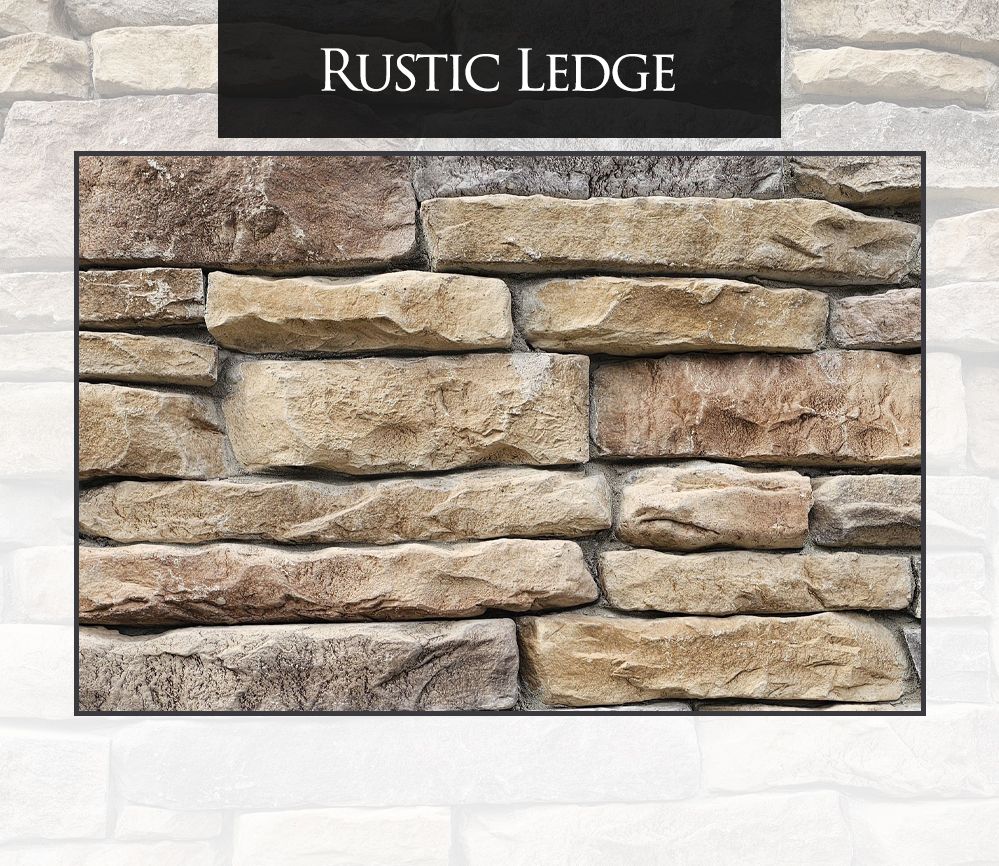 A picture of a rustic ledge stone wall
