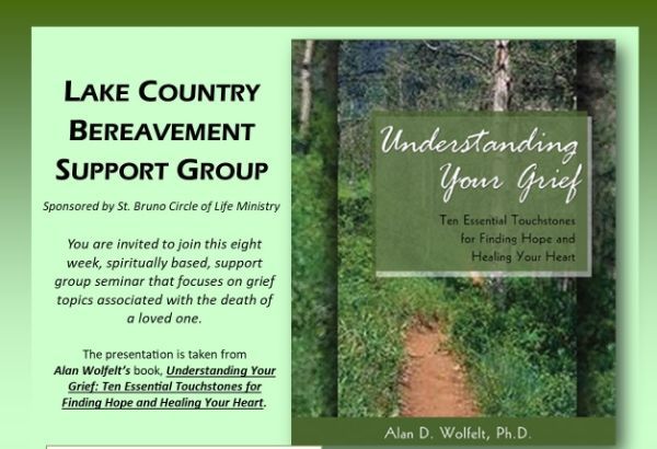 A poster for the lake country bereavement support group