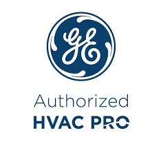A dark blue GE logo above the text "Authorized HVAC PRO".