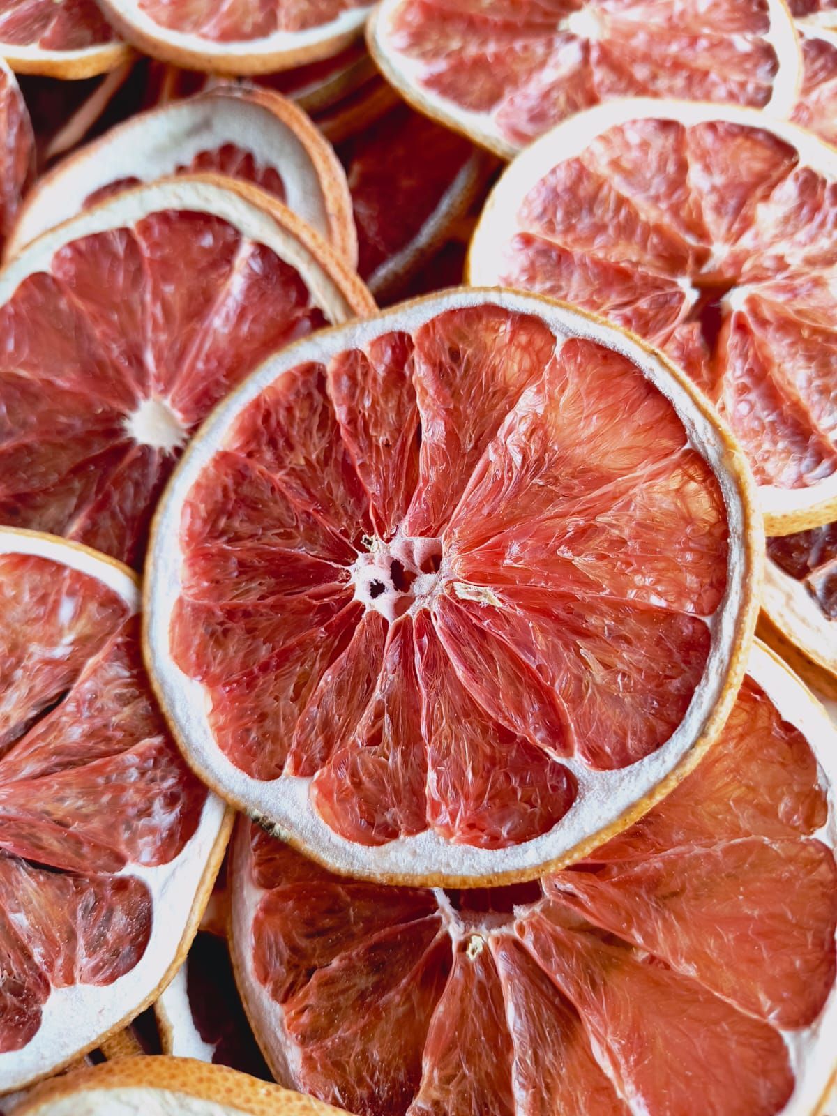 Bolsa de rodajas de pomelo deshidratado con pegatina