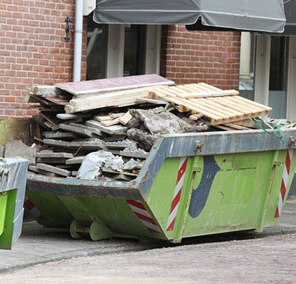 Dumpster Full of Concrete Debris — Crimora, VA — Waste Movers