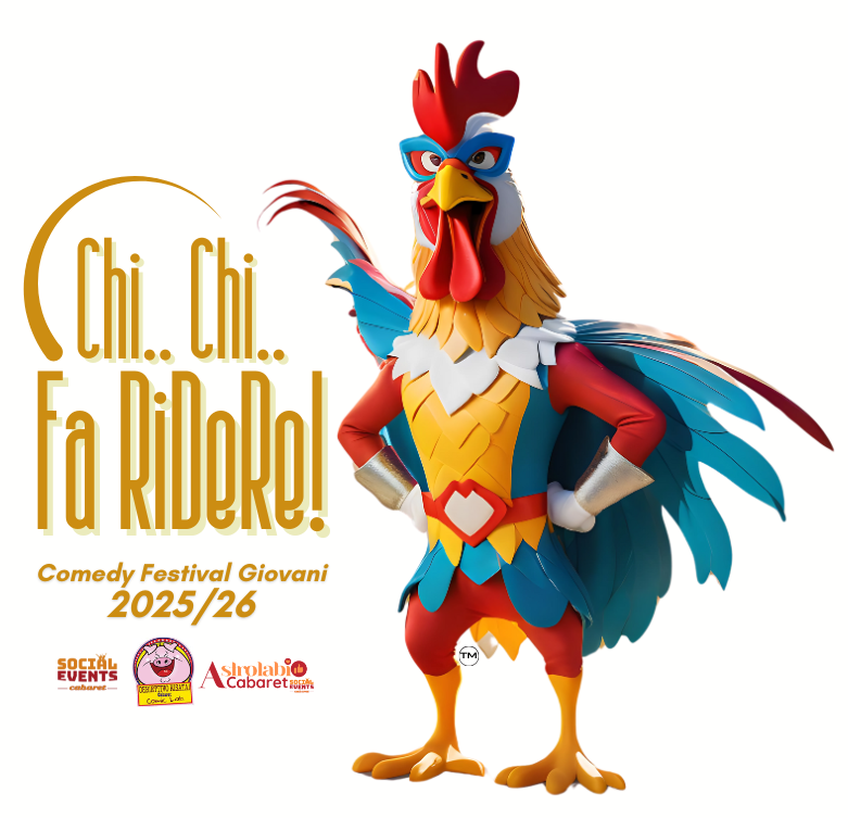 COMEDY FESTIVAL GIOVANI CHI..CHI..FA RIDERE 2025/26
? Siamo entusiasti di annunciare che l'associazione Social Events APS, in collaborazione con Max Pieriboni, direttore artistico di Obiettivo Risata, e Riky Bokor, direttore artistico di Astrolabio Cabaret, stanno organizzando per la stagione 2025/26 il primo Comedy Festival Giovani: CHI..CHI.....FA RIDERE. ?
Questo festival rappresenta un’opportunità imperdibile per giovani comici e talenti emergenti di mostrare il loro potenziale e la loro creatività in un contesto stimolante e professionale. 
Il nostro obiettivo è quello di creare uno spazio dove l’umorismo e la comicità possano fiorire, dando voce a nuove generazioni di artisti.