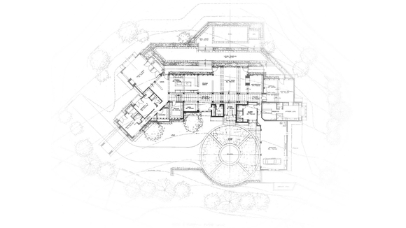 A black and white floor plan of a house on a white background.