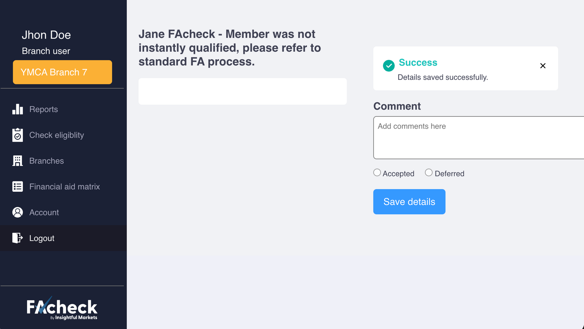 Example of not instantly qualified.