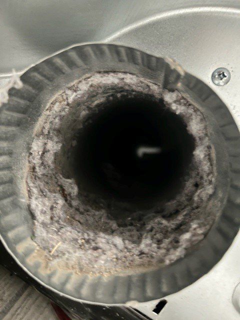 Before Dirty Tube — Alabaster, AL — Jobtown Dryer Vent Cleaning Company