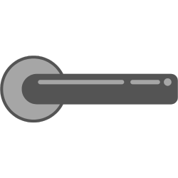 A door handle free icon on a white background