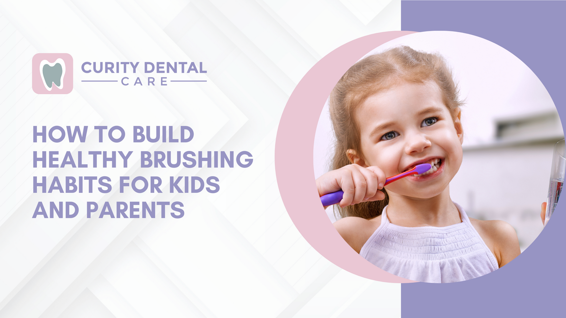A little girl is brushing her teeth in front of a mirror.