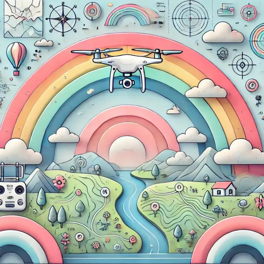 Professional drone in flight capturing high-resolution image