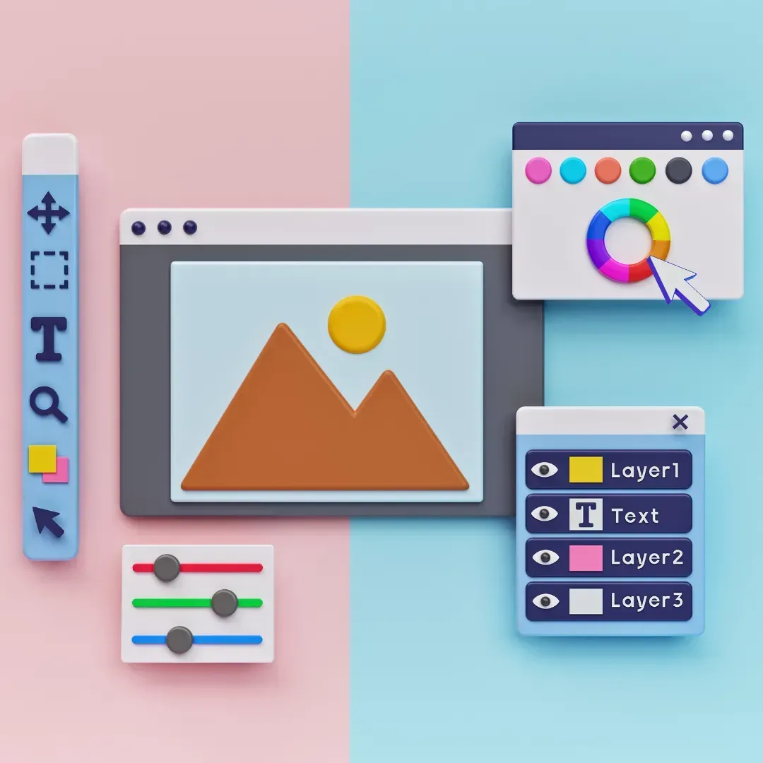 Creative graphic design layout for a marketing campaign