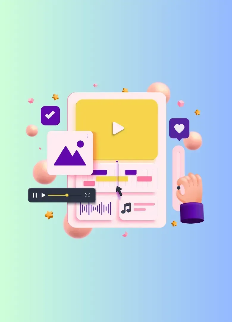 Professional video editing software interface with a project in progress