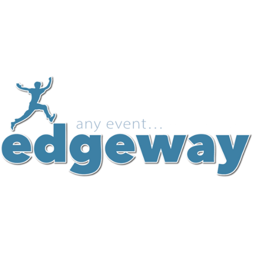 A logo for edgeway shows a person jumping in the air