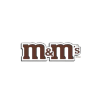 The m & m 's logo is on a white background.