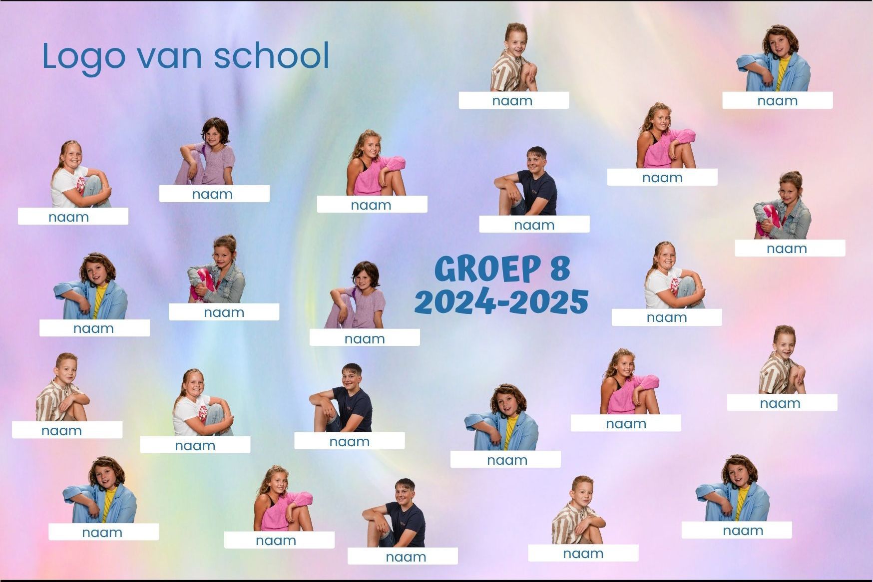 Leukste schoolfoto, Leuke schoolfoto, leukste schoolfotograaf, basisschool, schoolfoto, tiel, groepsfoto, groep 8 afscheid