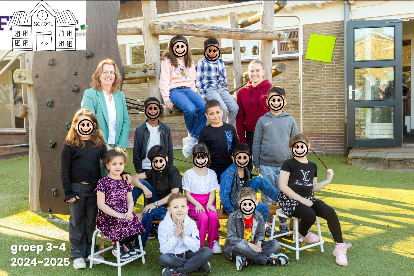 Leukste schoolfoto, Leuke schoolfoto, leukste schoolfotograaf, basisschool, schoolfoto, tiel, groepsfoto, groep 8 afscheid