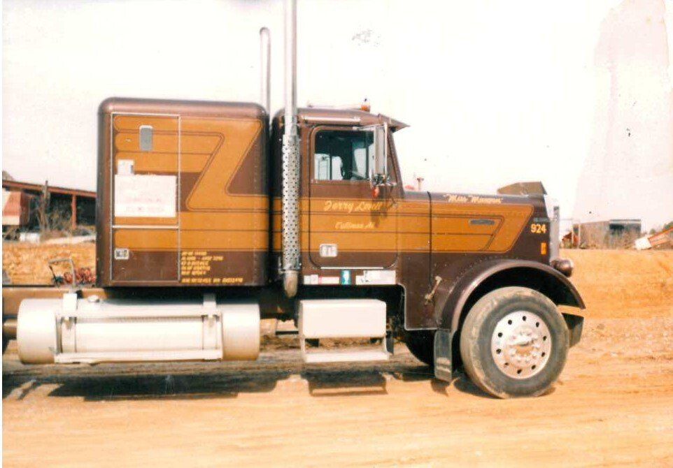 Old Brown on brown big rig