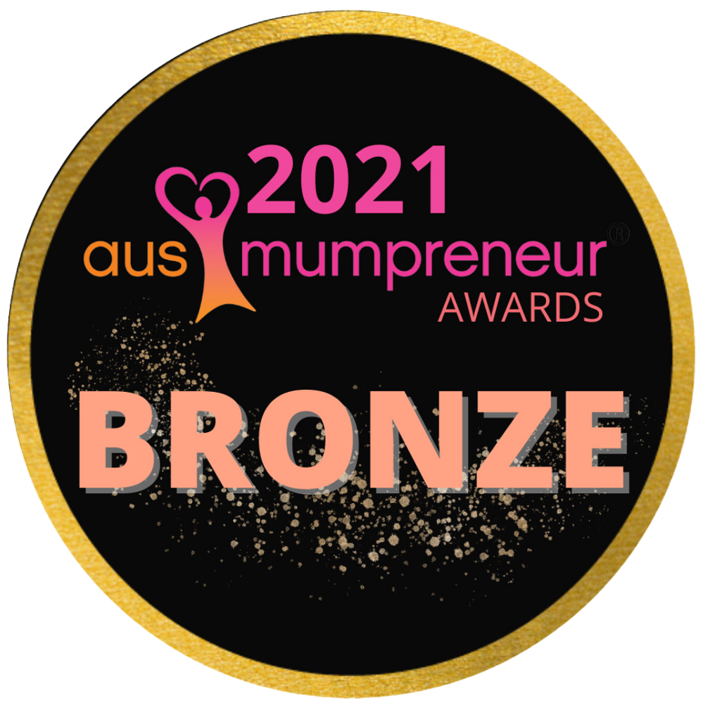 a bronze award for the 2021 aus mumpreneur awards