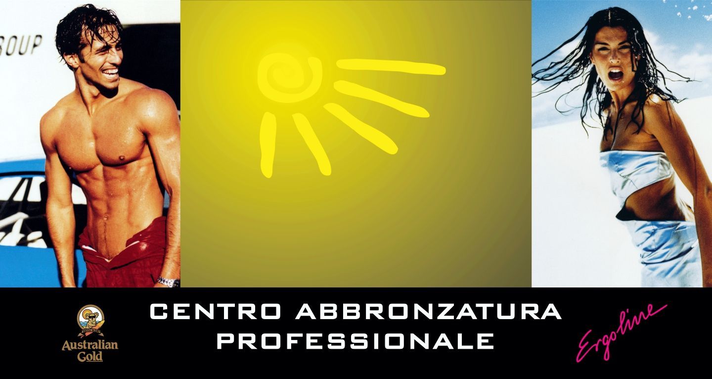 Due giovani promuovendo il centro di abbronzatura