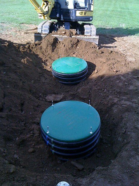 2 Compartment Tank with Extension — Chester County, PA — J. Gallagher Septic & Wastewater Control
