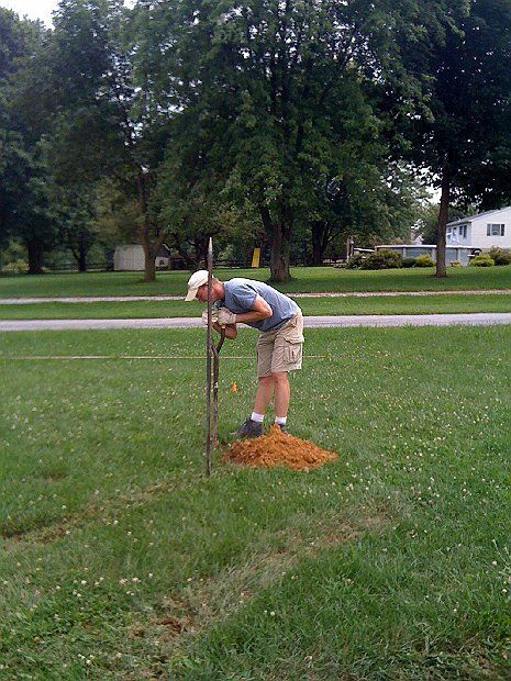 Digging Perc Hole — Chester County, PA — J. Gallagher Septic & Wastewater Control