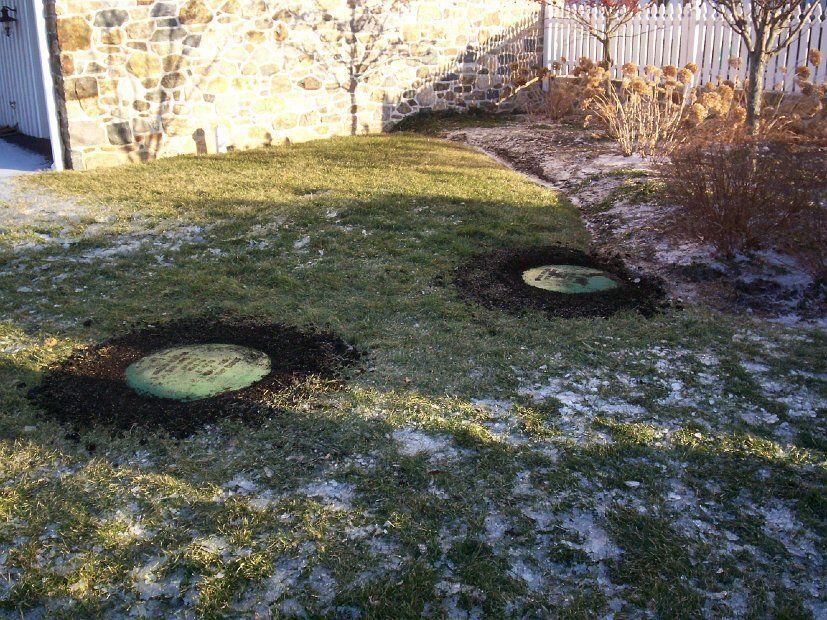 Extensions at Surface with Poly Lids — Chester County, PA — J. Gallagher Septic & Wastewater Control