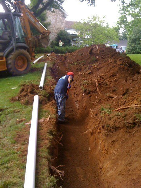 Replacing the Sewer Line — Chester County, PA — J. Gallagher Septic & Wastewater Control
