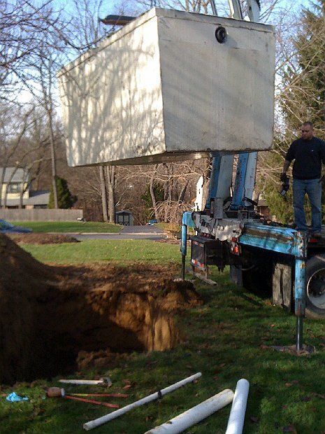 Tank Delivery and Install — Chester County, PA — J. Gallagher Septic & Wastewater Control