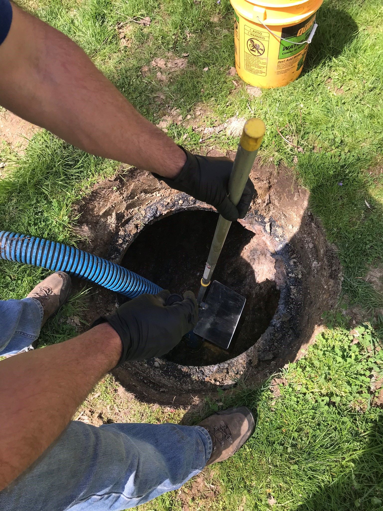 Septic Tank Open and Full — Chester County, PA — J. Gallagher Septic & Wastewater Control