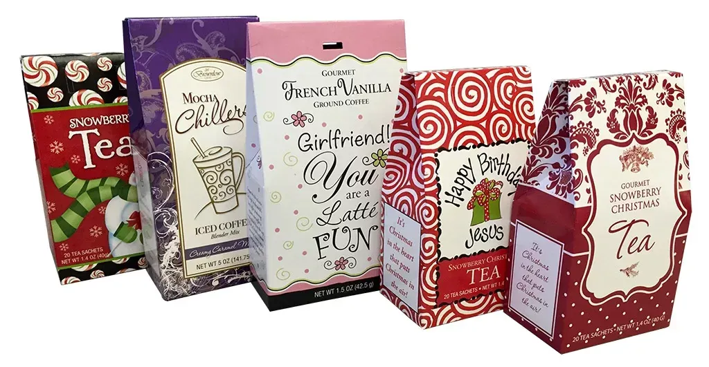 Coffee & Tea Gable Top Gift Cartons