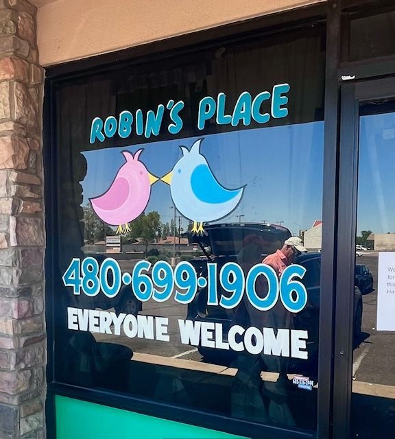 Storefront window sign: 