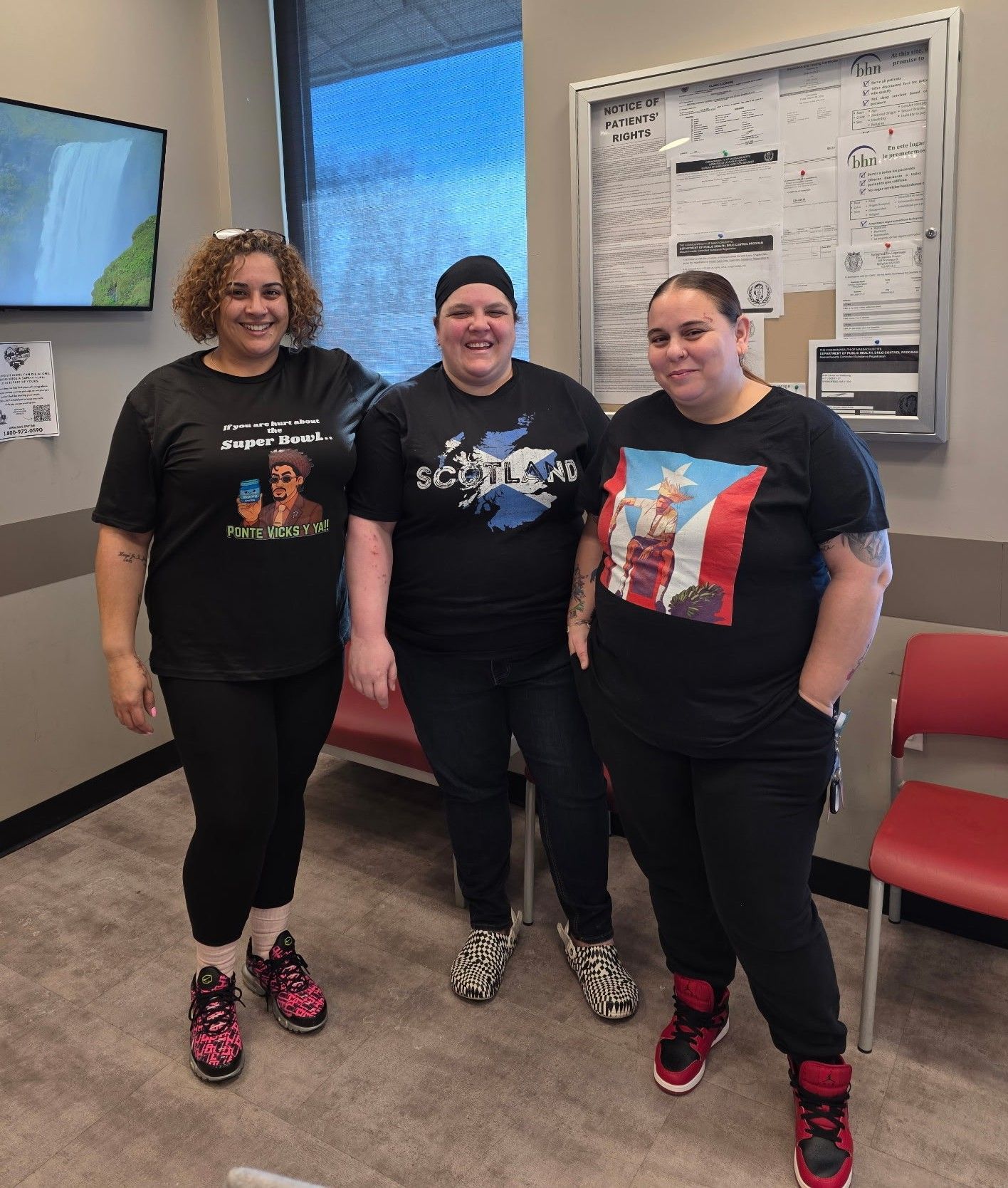 The Springfield MAT clinic team celebrated Humanity Week by wearing clothing that reflects their cultural heritage.