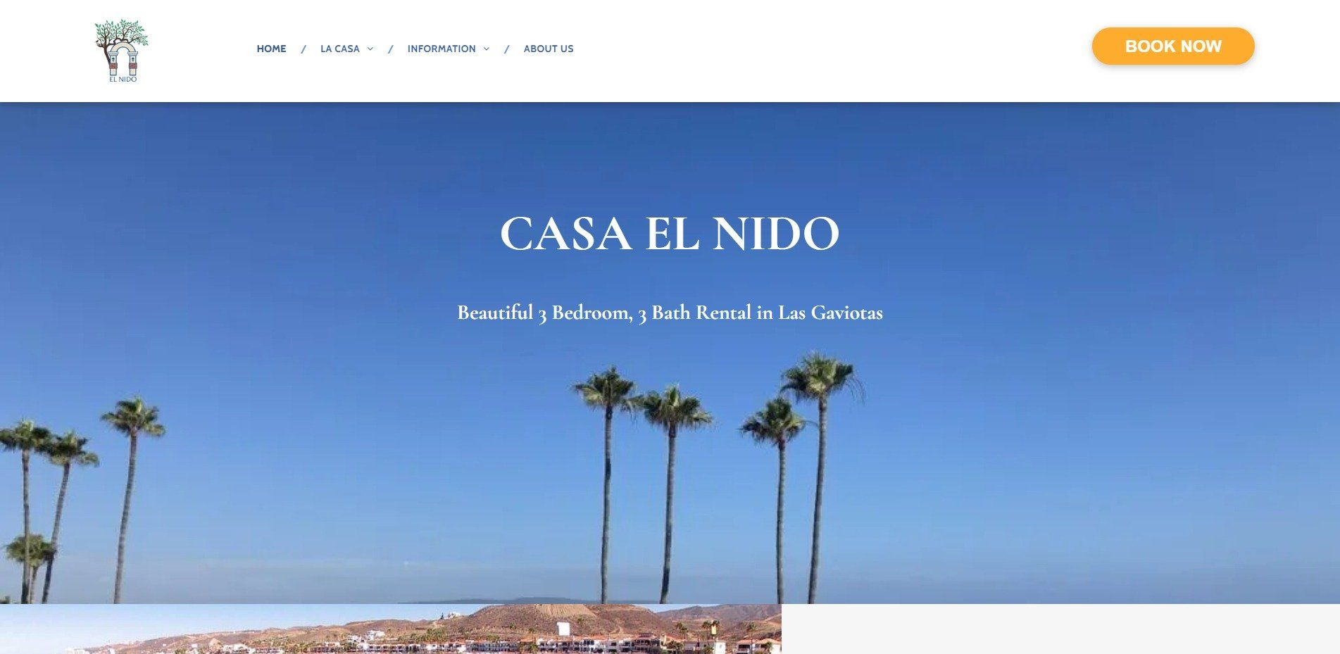 Casa El Nido website