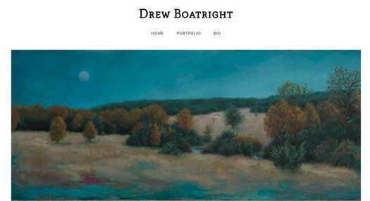Example of an artist's website (done in Weebly)