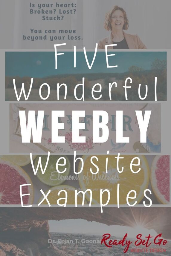 Five Weebly website examples. #weebly #websitedesign #webdesign #entrepreneurs