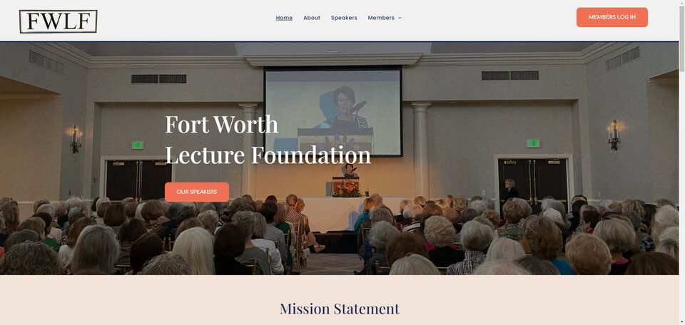 a screenshot of the fort worth lecture foundation website .