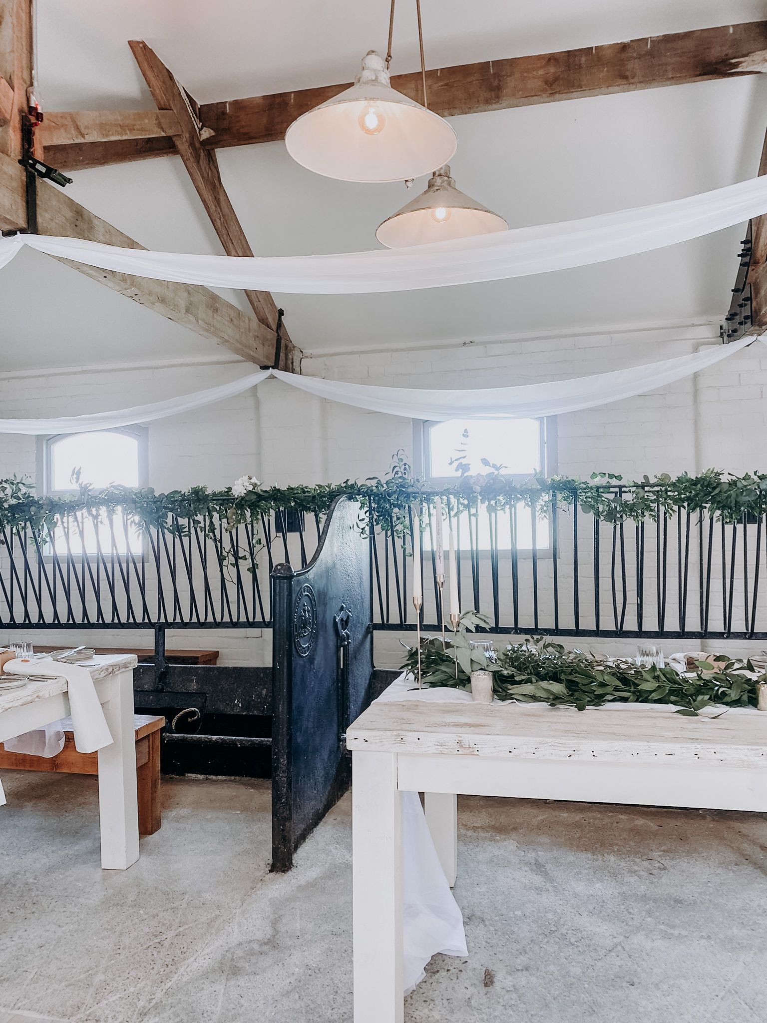 The Hall Barns, wedding ceiling decor, rustic wedding styling, rustic wedding decor Leicestershire