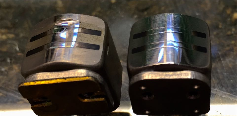 Worn tape recorder heads