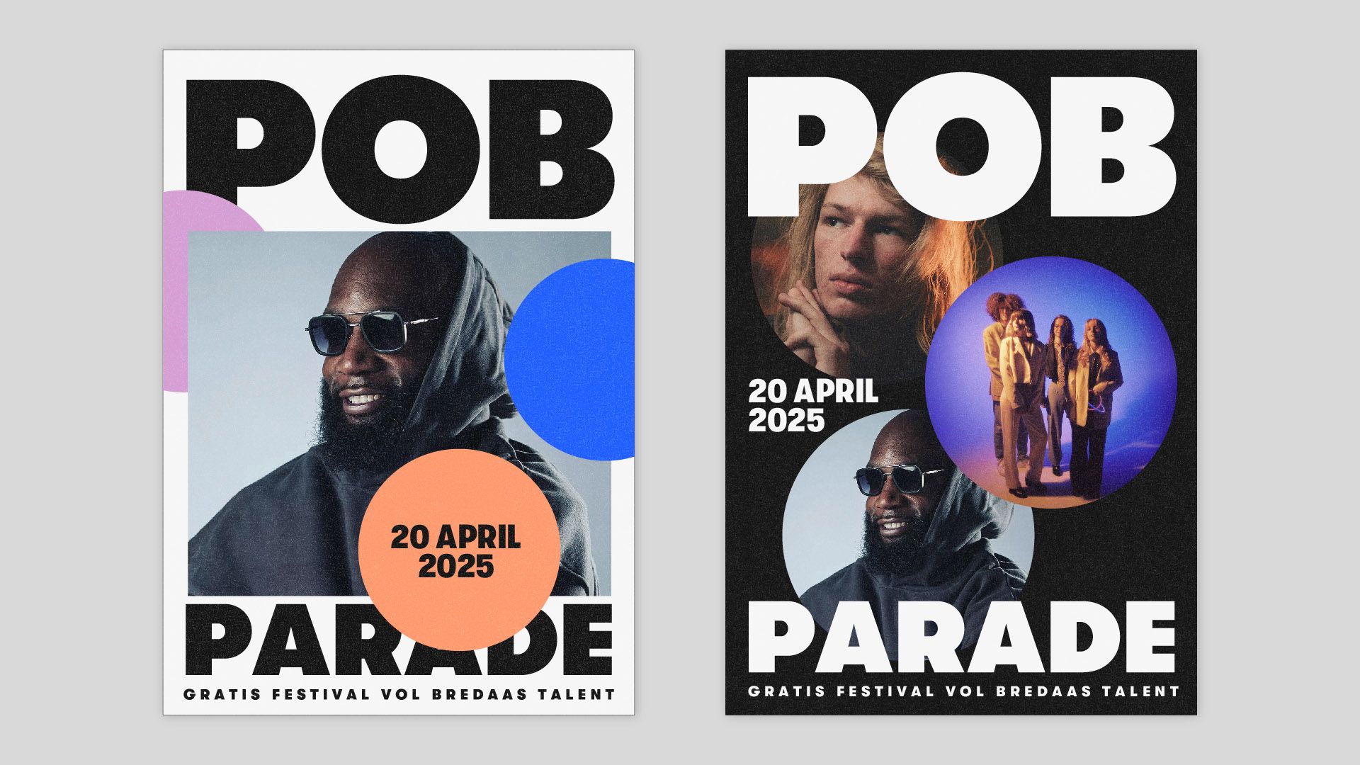 Poster ontwerp voor POB parade door Studio Pogo