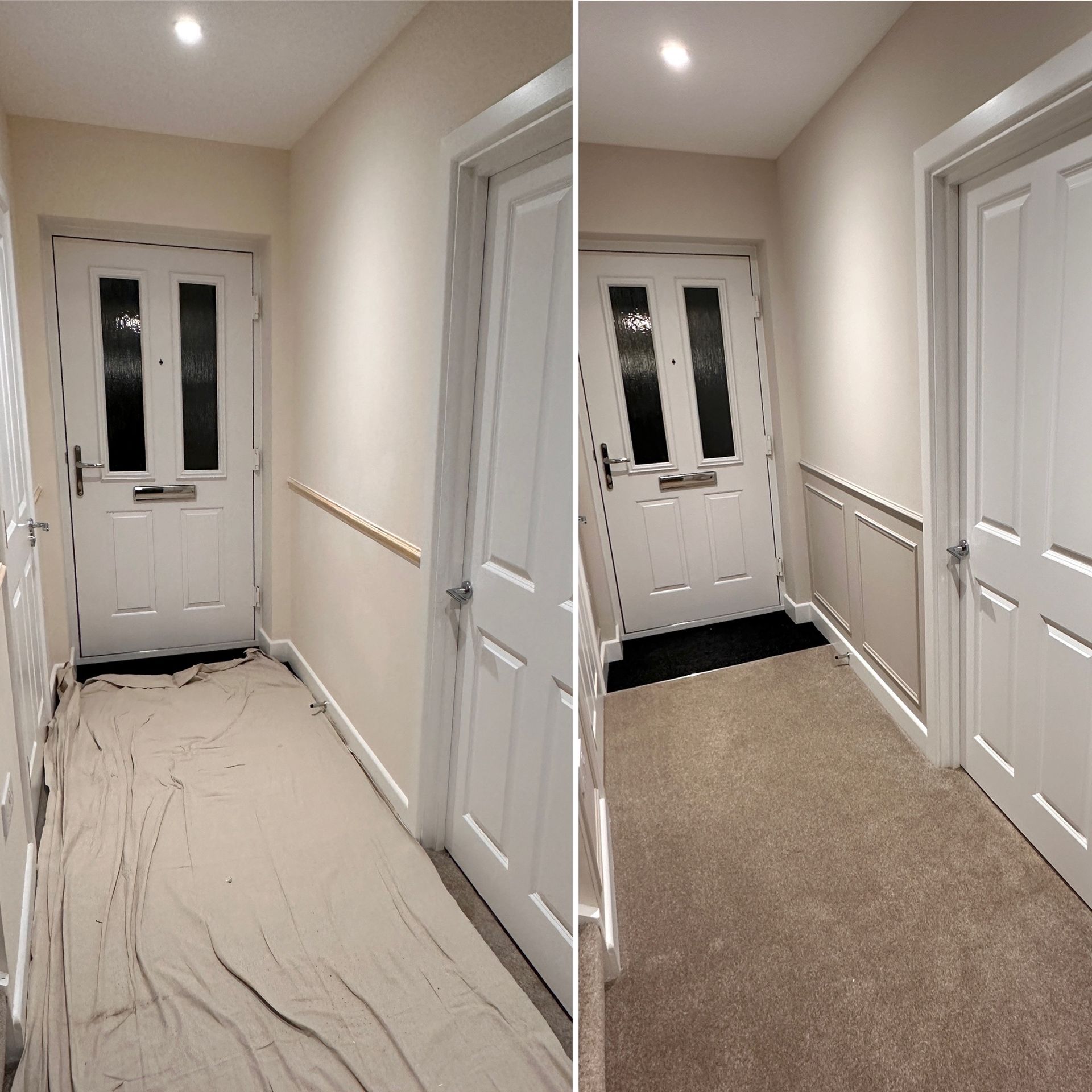 Hallway lower panelling and full paint