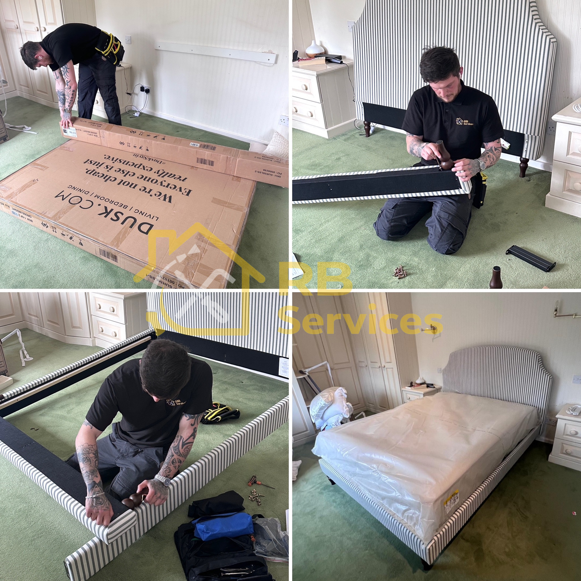 Assembly of a Desk bed frame