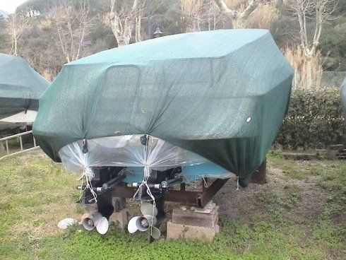 imbarcazione con telo