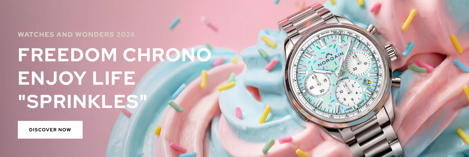 Norqain Freedom 60 Enjoy Life Sprinkles limited edition horloge