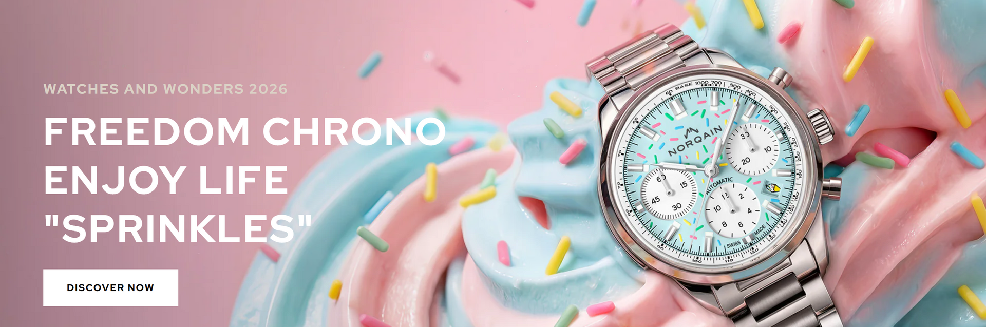 Norqain Freedom 60 Enjoy Life Sprinkles limited edition horloge