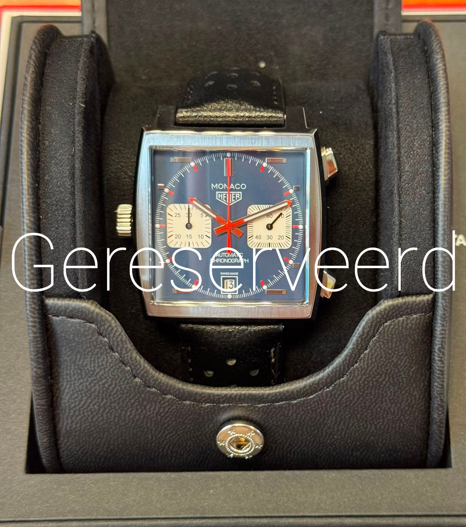 Pre-owned TAG Heuer Monaco Heuer edition heren polshorloge