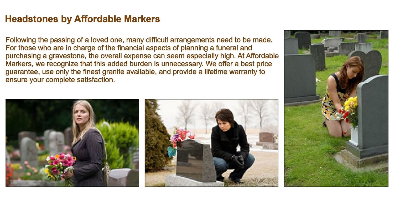 photos of people visiting gravestones