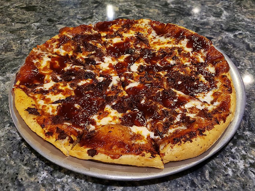 Pizza On Steel Tray