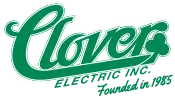 The logo for clover 's electric inc. was founded in 1985.